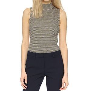 Theory Everleen B Mock Neck Top Large sleeveless